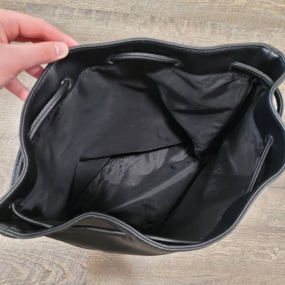 VICTORIA'S SECRET | Faux Leather Drawstring Bag Backpack - Picture 6 of 6